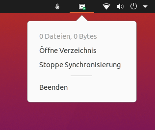 System tray menu on Ubuntu Linux